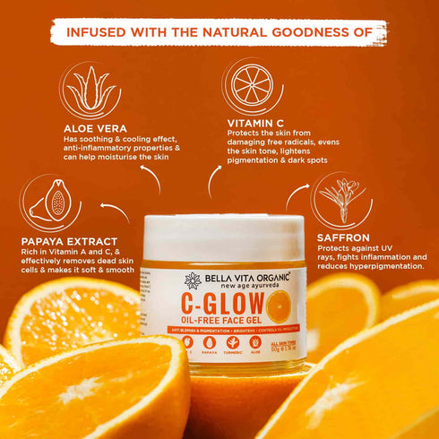 Bella Vita Organic C Glow Oil-Free Face Gel 50g