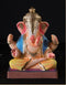 Dagdu Seth - 12 Inch Paper Mache Blue and Yellow Ganesh - 5000gms