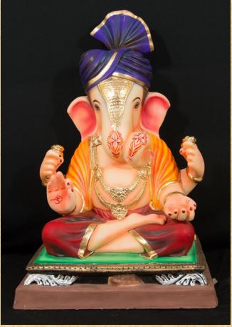 Dagdu Seth Pheta - 28 Inch Paper Mache Ganesh - 5000gms