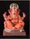 Chota Gol Ring Peshwa - 17 Inch Paper Mache Orange Ganesh - 5000gms