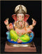 Chota Gol Ring Peshwa - 17 Inch Paper Mache Ganesh - 5000gms