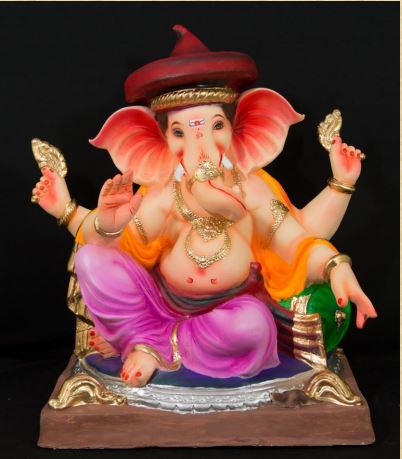 Gol Ring single Load Peshwa - 24 Inch Paper Mache Ganesh - 5000gms