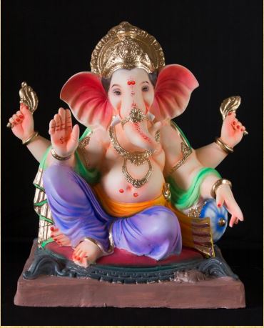 Gol Ring Single Load - 24 Inch Paper Mache Sitting Ganesh - 5000gms