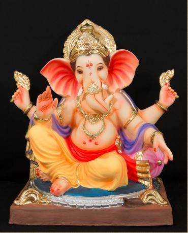 Gol Ring Single Load - 24 Inch Paper Mache Mushik Ganesh - 5000gms