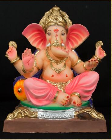 Titwala Motha Kaan - 18 Inch Paper Mache Ganesh - 5000gms