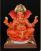 Titwala Motha Kaan - 18 Inch Paper Mache Orange Ganesh - 5000gms