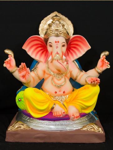 Gol Ring Titwala Paper Mache Ganesh - 24 Inch - 5000gms