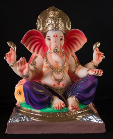 Gol Ring Titwala - 24 Inch Paper Mache Sitting Ganesh - 5000gms