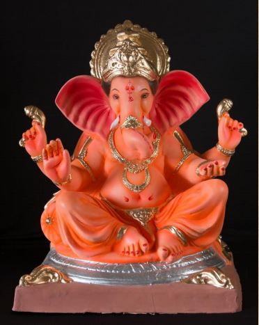 Gol Ring Titwala - 24 Inch Paper Mache Yellow Ganesh - 5000gms