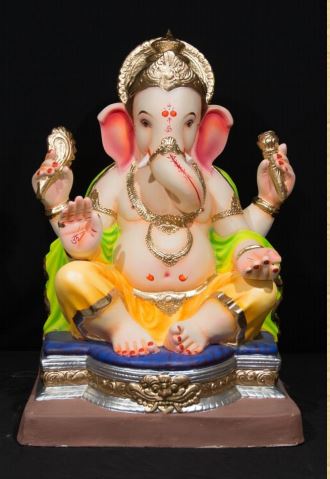 Half Dhotar Titwala - 24 Inch Paper Mache Ganesh with crown - 5000gms