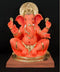 Half Dhotar Titwala - 27 Inch Paper Mache Orange Ganesh - 5000gms