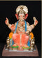 Lal Baug Raja - 21 Inch Paper Mache Ganesh sitting on simhasan - 5000gms