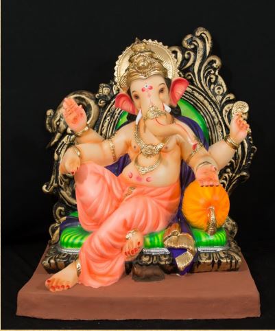 More Nakshi Prabhaval - 26 Inch Paper Mache Ganesh - 5000gms