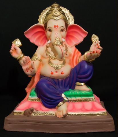 Motha Kaan Chorung Kamal Paper Mache Ganesh - 17 Inch - 5000gms