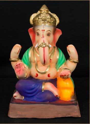Shivrekar - 9 Inch Paper Mache Ganesh - 5000gms