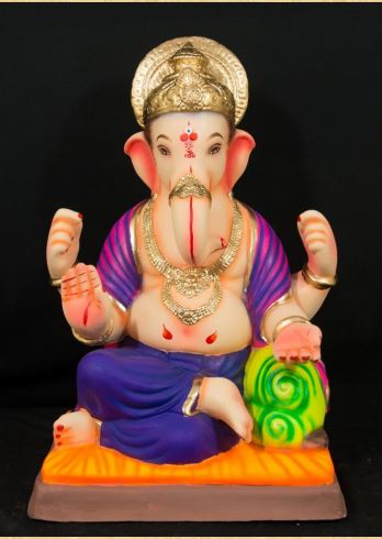 ShivrekarPaper Mache Ganesh - 21 Inch - 5000gms