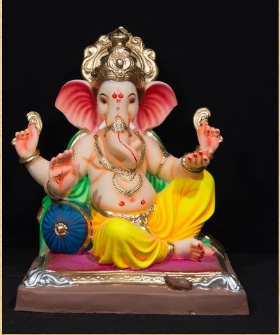 Single Load Peshwa - 24 Inch Paper Mache Ganesh - 5000gms