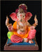 Single Load Pheta - 18 inch Paper Mache Ganesh With Red Pagdi - 5000gms