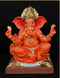 Titwala Prabhval - 18 Inch Paper Mache orange Ganesh - 5000gms