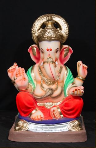 Titwala - 21 Inch Paper Mache sitting Ganesh - 5000gms