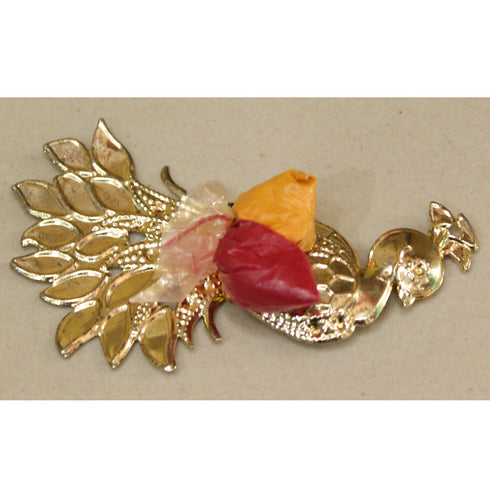 Gold Coated Peacock Haldi Kumkum Pack Of 50