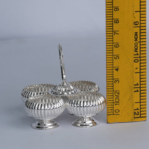 Pure Silver Panchapali Four Bowl Set 50g