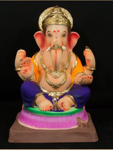 Updi kamal - 16 Inch Paper Mache Ganesh on kamal - 5000gms