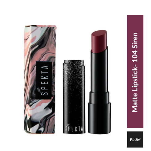 Spekta True Matte Lipstick 104 Siren Reddish Plum