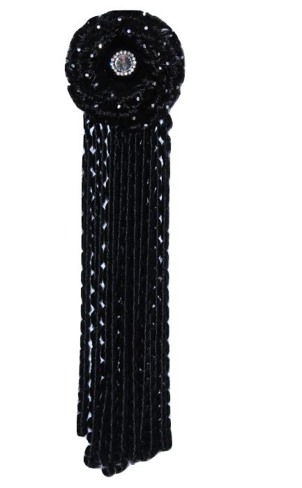 Decorated curly hair extension