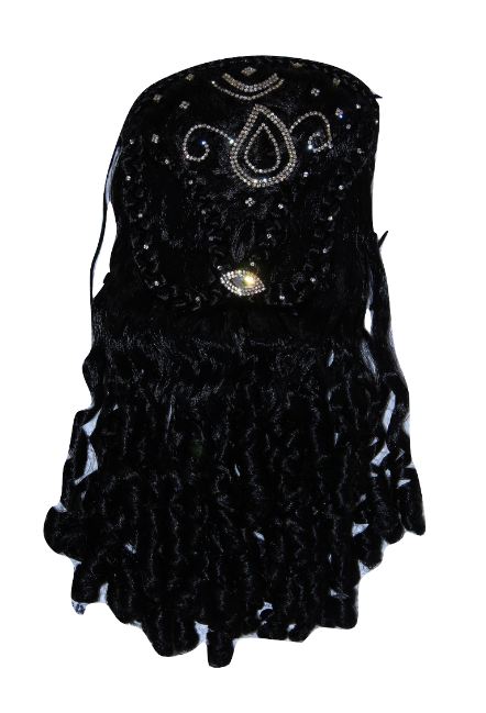 Decorated curly hair extension