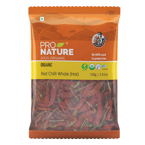 Pro Nature Organic Red Chilli Whole |Hot