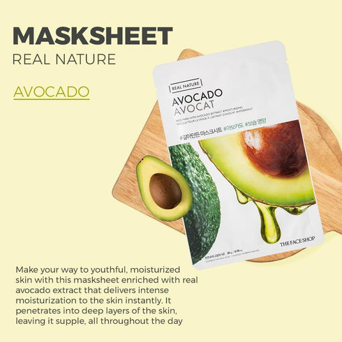 The Face Shop Real Nature Avocado Face Mask 20g