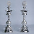 Pure Silver Laxmi Devi Design Lamp Stand Pair 478g