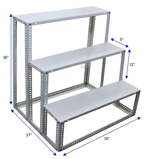 3 Steps Golu Stand 3 feet Width of MS Steel Metal