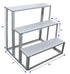 3 Steps Golu Stand 3 feet Width of MS Steel Metal