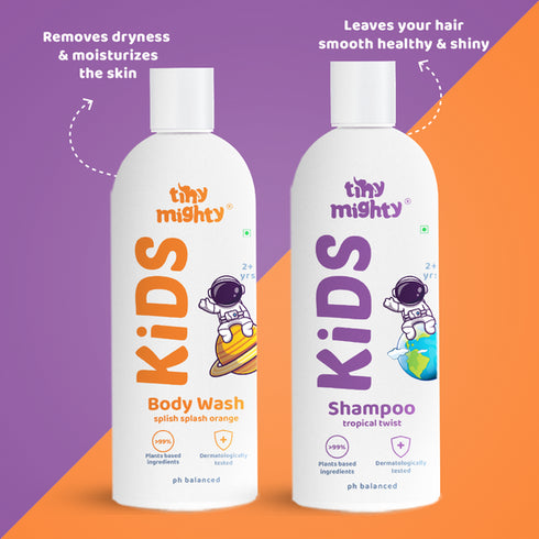 Tiny Mighty Kids Bathing Pack Body Wash + Hair Shampoo