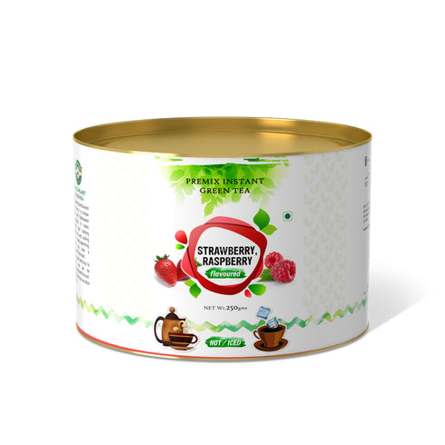 The Tea Planet Strawberry & Rasberry Flavoured Instant Green Tea