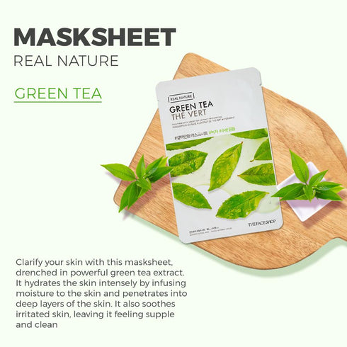 The Face Shop Real Nature Green Tea Face Mask 20g