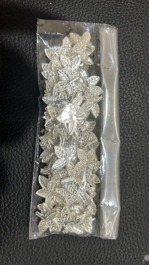 Pure Silver Bilva Patra 27 Grams (Pack of 108)