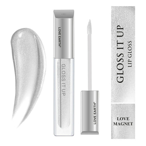 Love Earth Lip Gloss Love Magnet |Silver Glitter