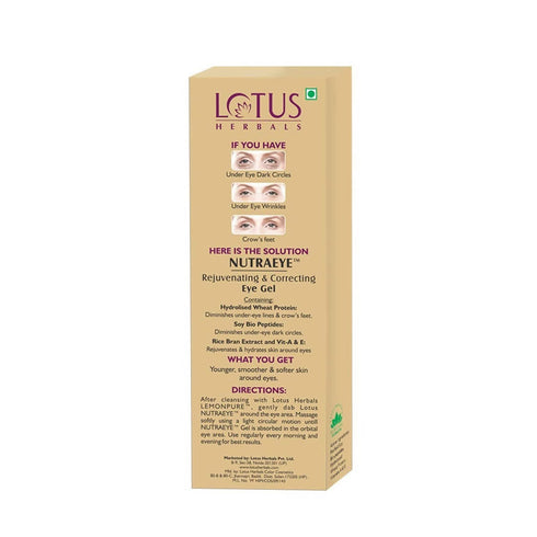 Lotus Herbals Nutraeye Rejuvenating And Correcting Eye Gel