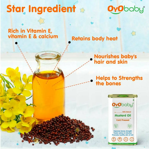 Oyo Baby Natural Mustard Oil Cold Pressed