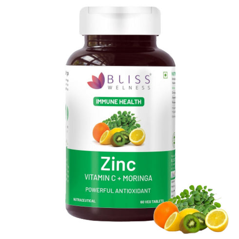 Bliss Welness Zinc Vitamin C+ Moringa Tablets