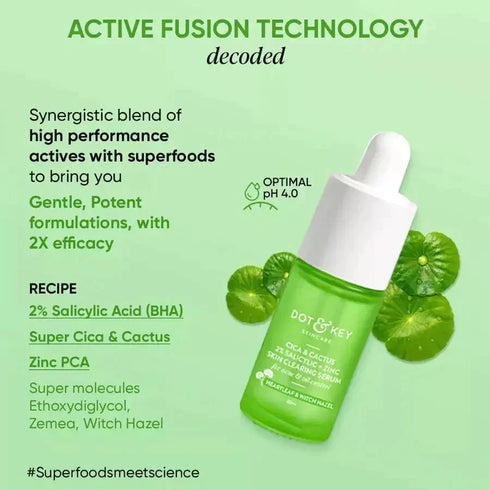 Dot and key Cica 2% Salicylic Acne Control Serum With Zinc For Clear Skin