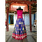Pochampally Ikkat Dark Blue With Pink Color Border Lehenga