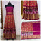 Pochampally Ikkat Orange Lehenga With Rani Pink Border