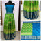 Pochampally Ikkat Parrot Green Lehenga With Sky Blue Border
