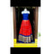 Pochampally Ikkat Red Lehenga With Blue Border