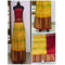 Pochampally Ikkat Yellow Lehenga With Maroon Color Border