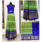 Pochampally Ikkat Green Lehenga With Dark Blue Border